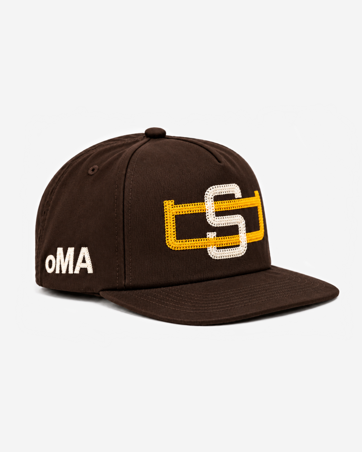 SAN DIEGo CHAIN STITCH HAT (BRoWN/YELLoW)