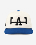 LoS ANGELES CHAIN STITCH HAT (CREAM/BLUE)