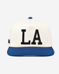 LA CHAIN STITCH HAT (CREAM/BLUE)