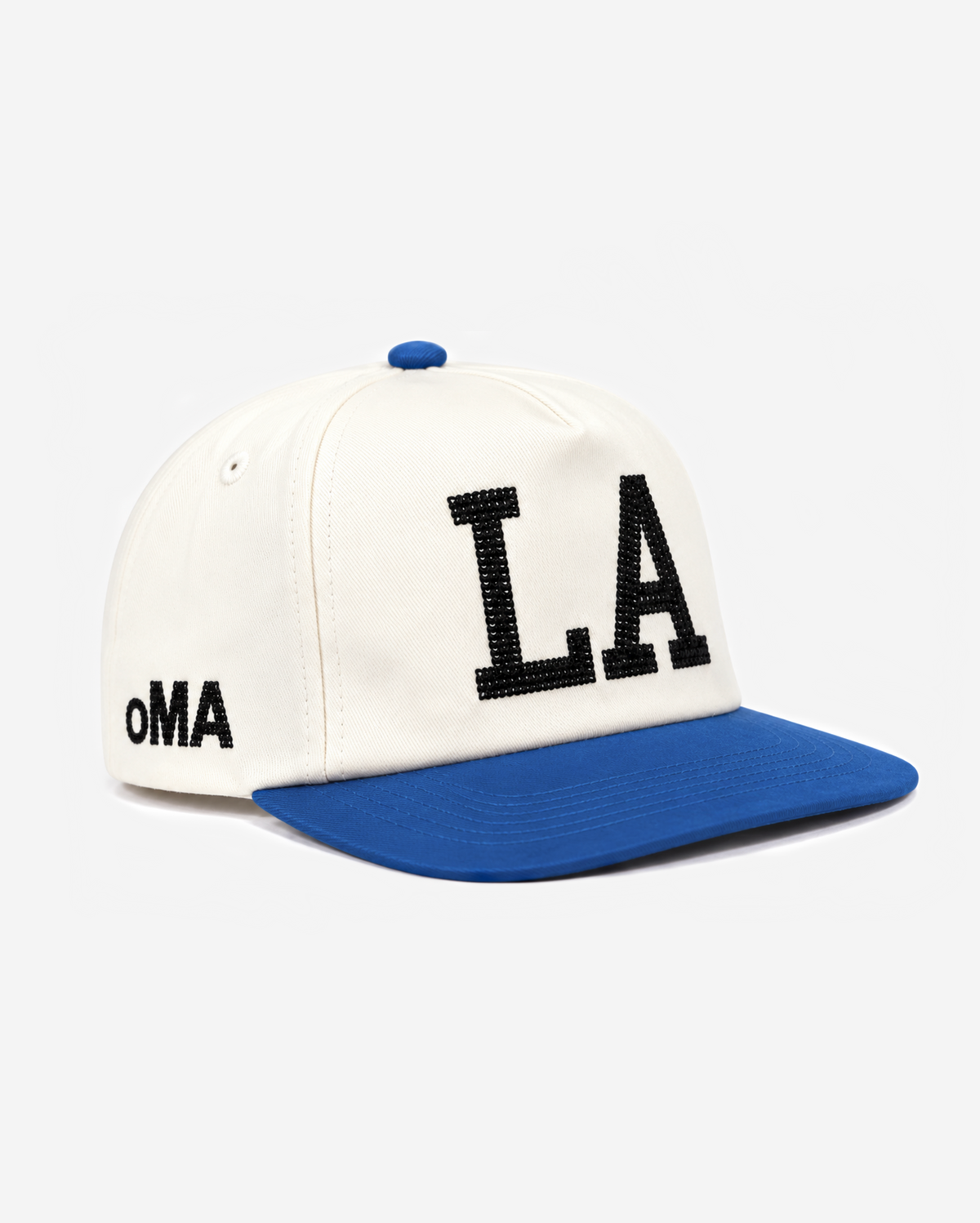 LA CHAIN STITCH HAT (CREAM/BLUE)