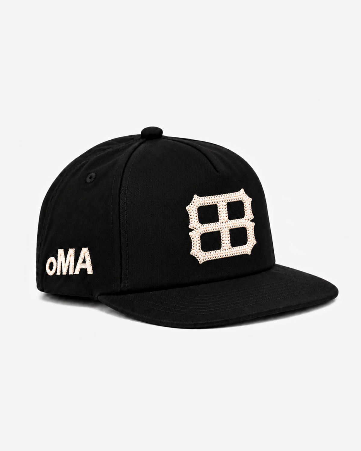 PITTSBURGH CHAIN STITCH HAT (BLACK/CREAM)