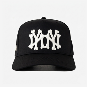 NY NY BoNES HAT CURVED BRIM (BLACK)