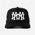 NY NY BoNES HAT CURVED BRIM (BLACK)