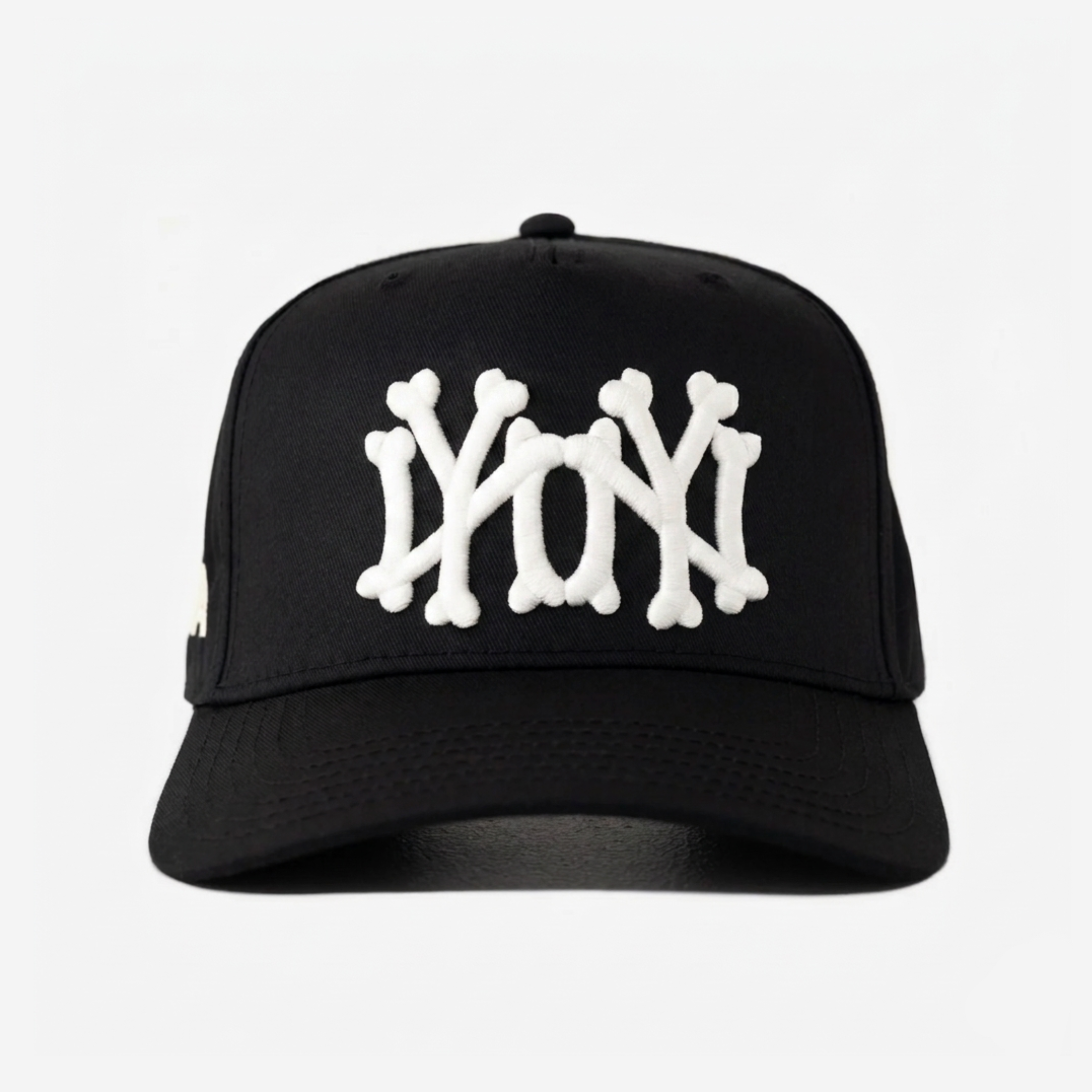 NY NY BoNES HAT CURVED BRIM (BLACK)