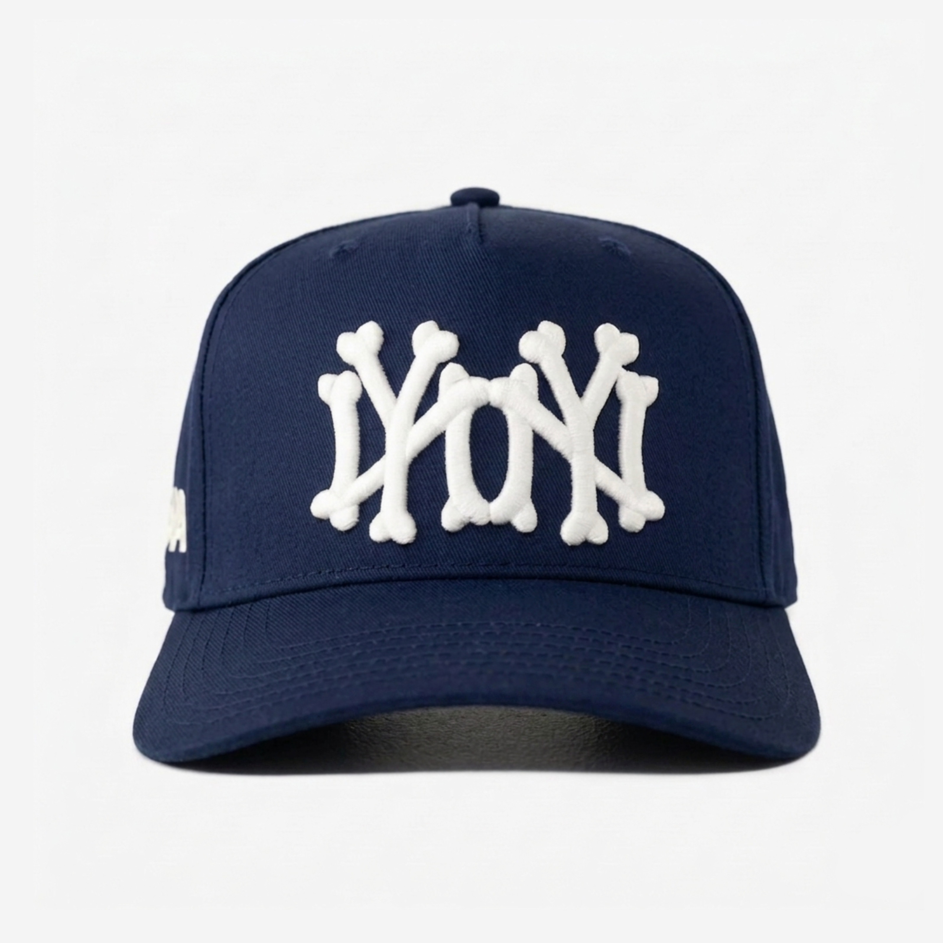 NY NY BoNES HAT CURVED BRIM (NAVY)