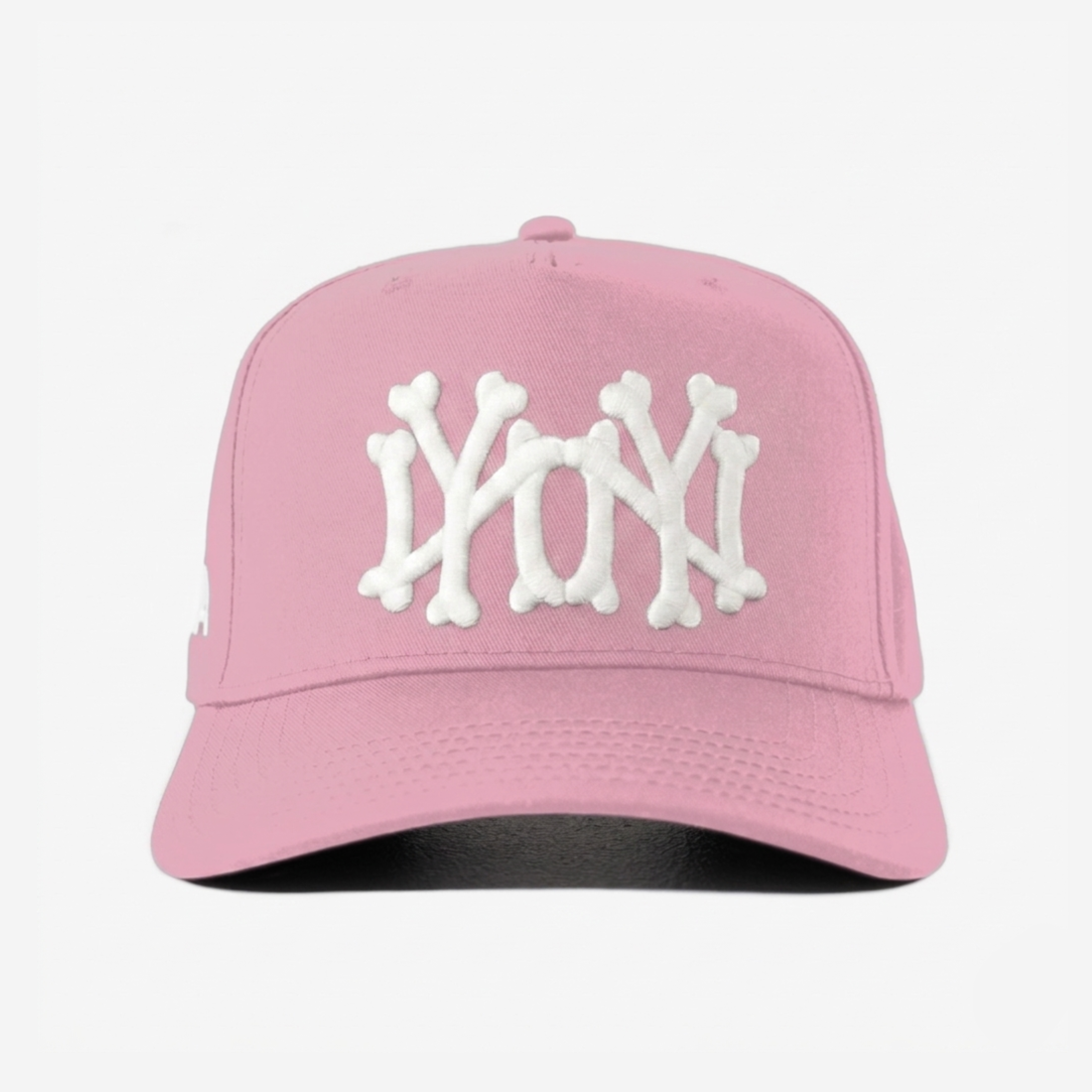 NY NY BoNES HAT CURVED BRIM (PINK)