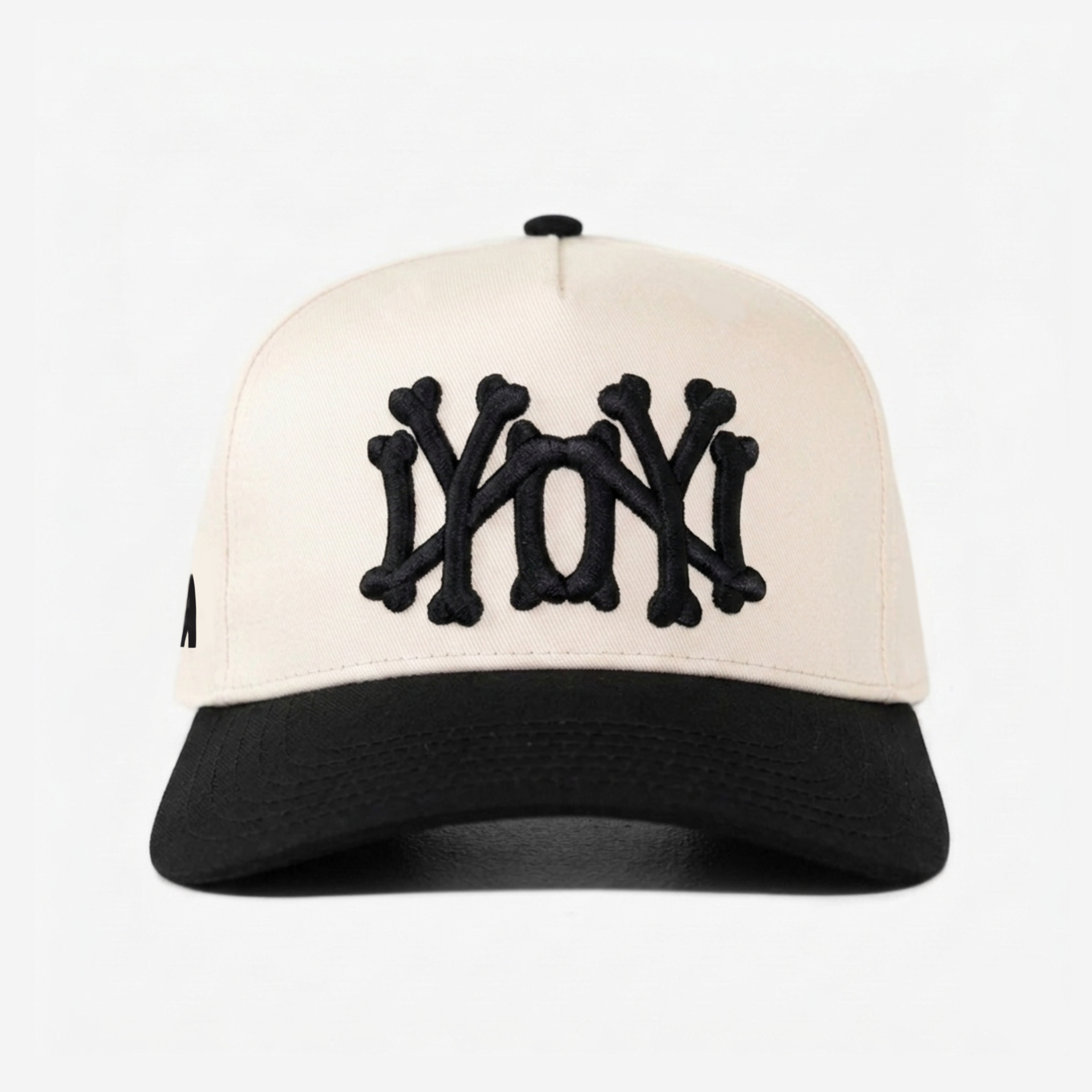 NY NY BoNES HAT CURVED BRIM (CREAM)