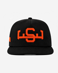 SAN FRANCISCo CHAIN STITCH HAT (BLACK/oRANGE)