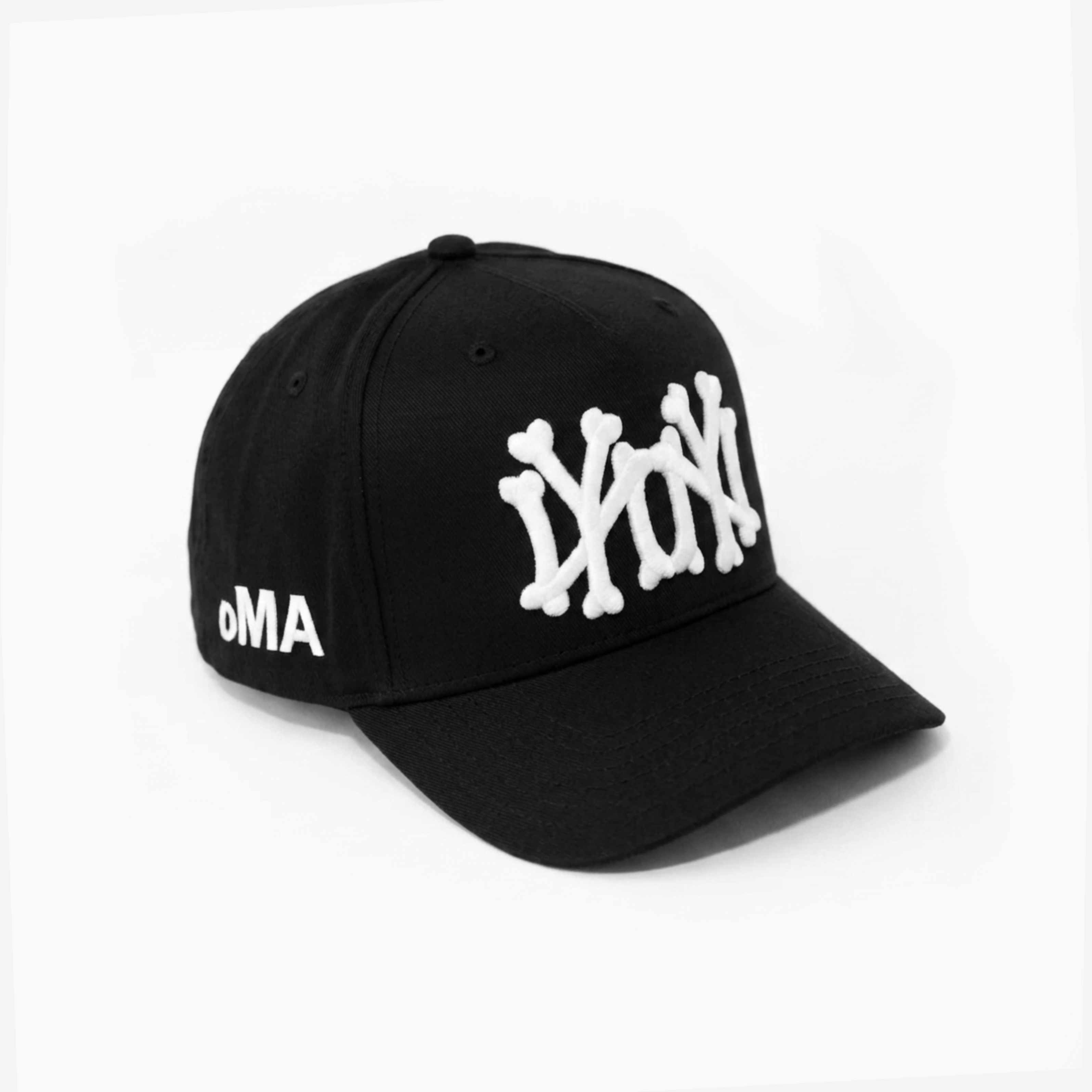 NY NY BoNES HAT CURVED BRIM (BLACK)