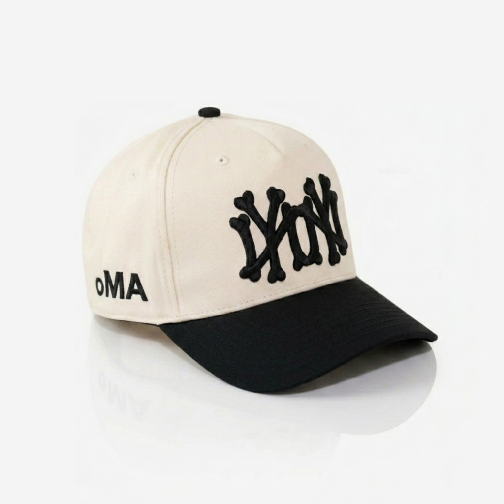 NY NY BoNES HAT CURVED BRIM (CREAM)