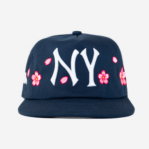 NY CHERRY BLOSSOM HAT (NAVY)