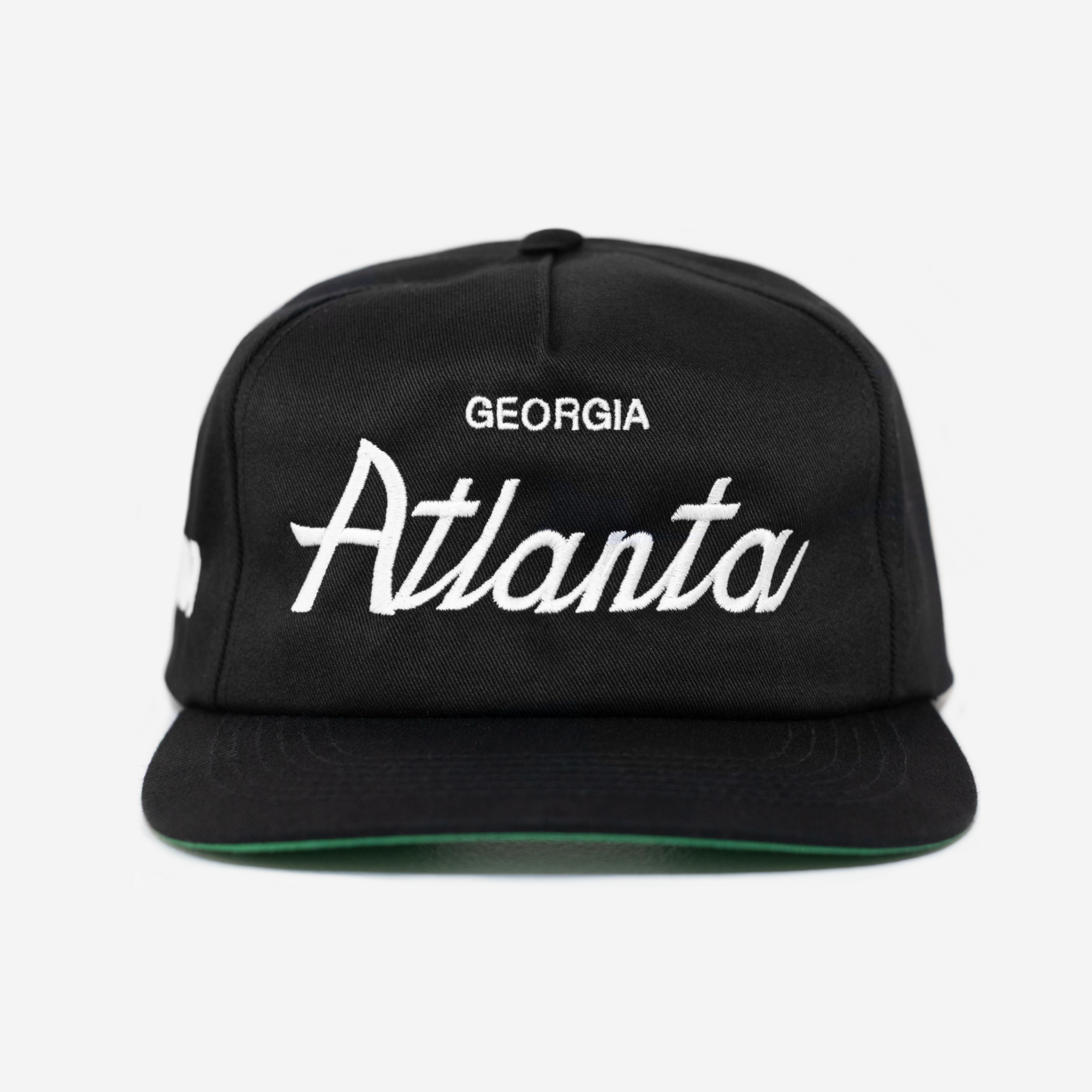 ATLANTA THRoWBACK HAT (GREEN BRIM)