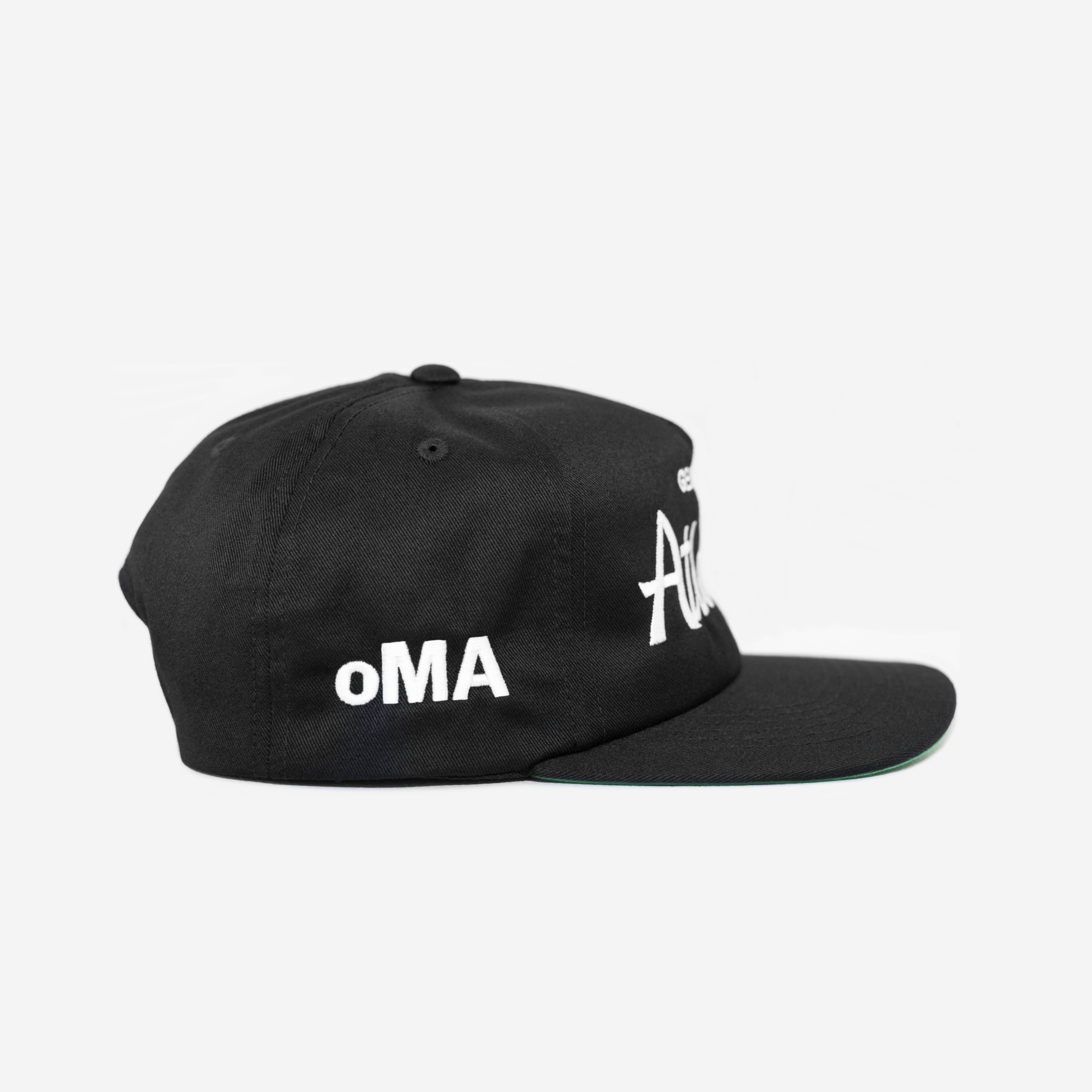 ATLANTA THRoWBACK HAT (GREEN BRIM)