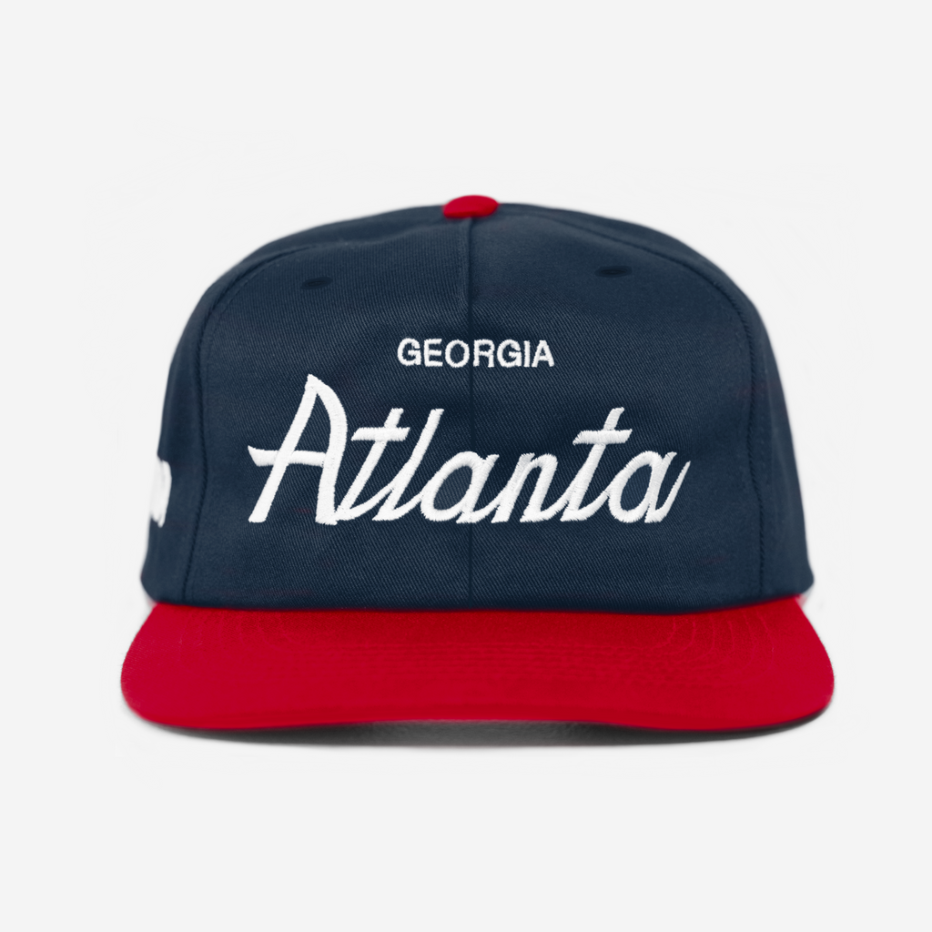 ATLANTA THRoWBACK HAT (BLUE/RED)
