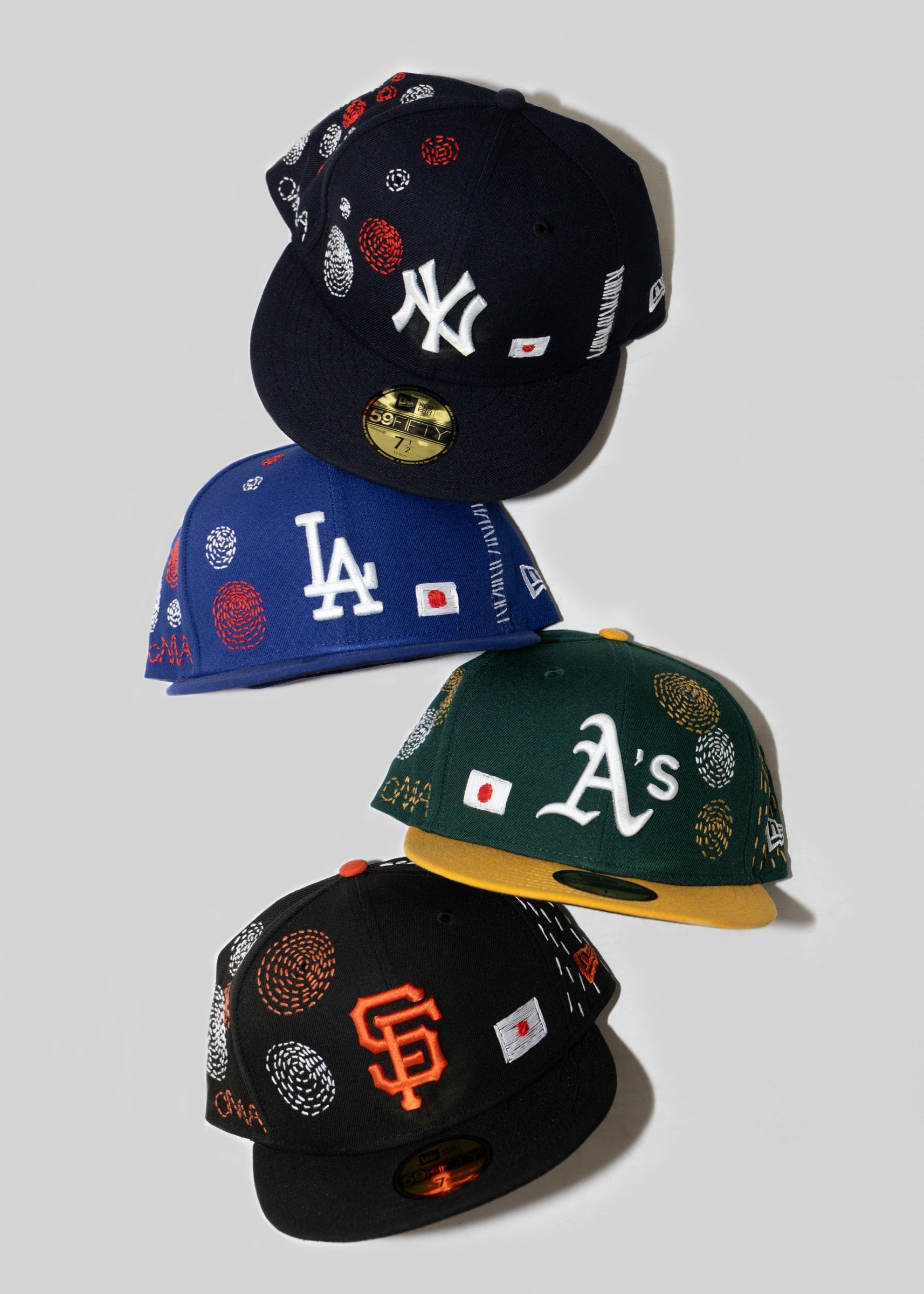 LoS ANGELES DoDGERS SASHIKo EMBRoIDERED FITTED HAT (BLUE)