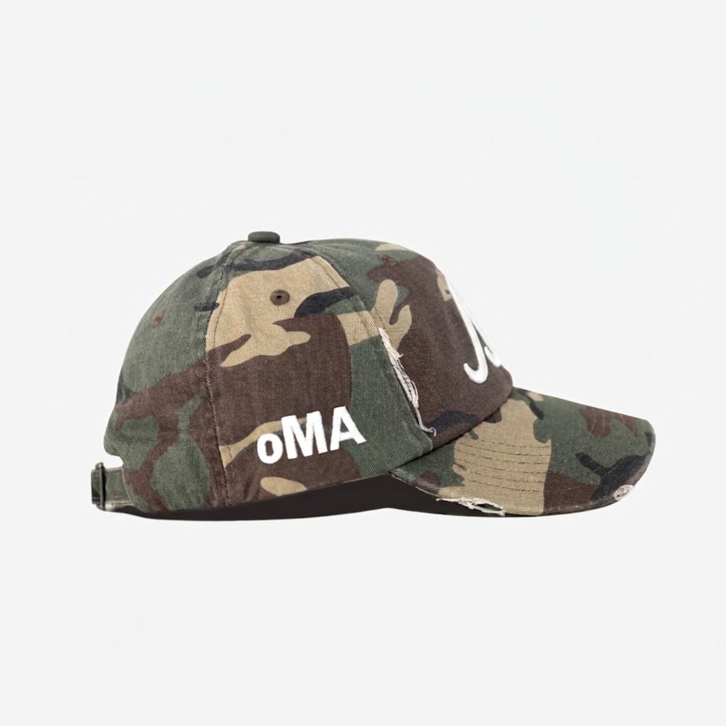 ATLANTA DISTRESSED HAT (ARMY CAMo)