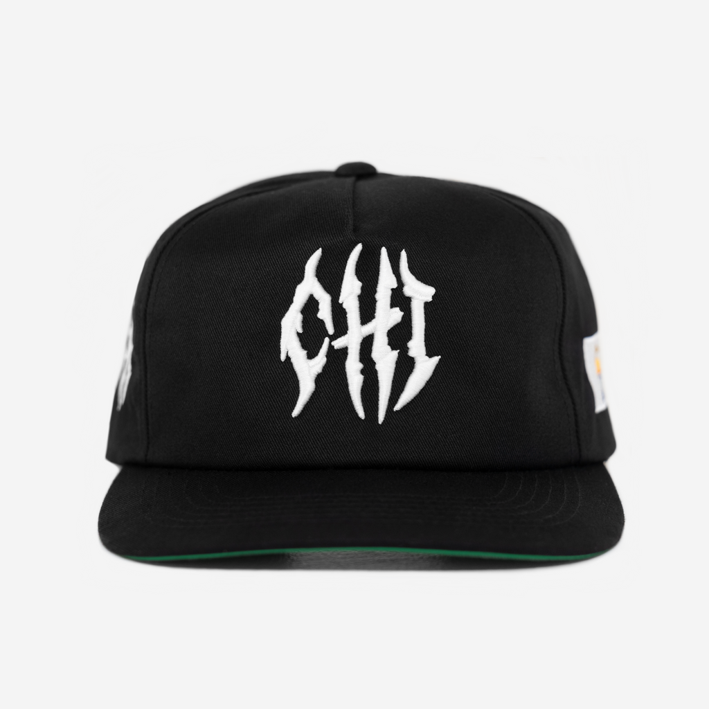 CHICAGo GLoBAL GLITCH HAT (GREEN BRIM)