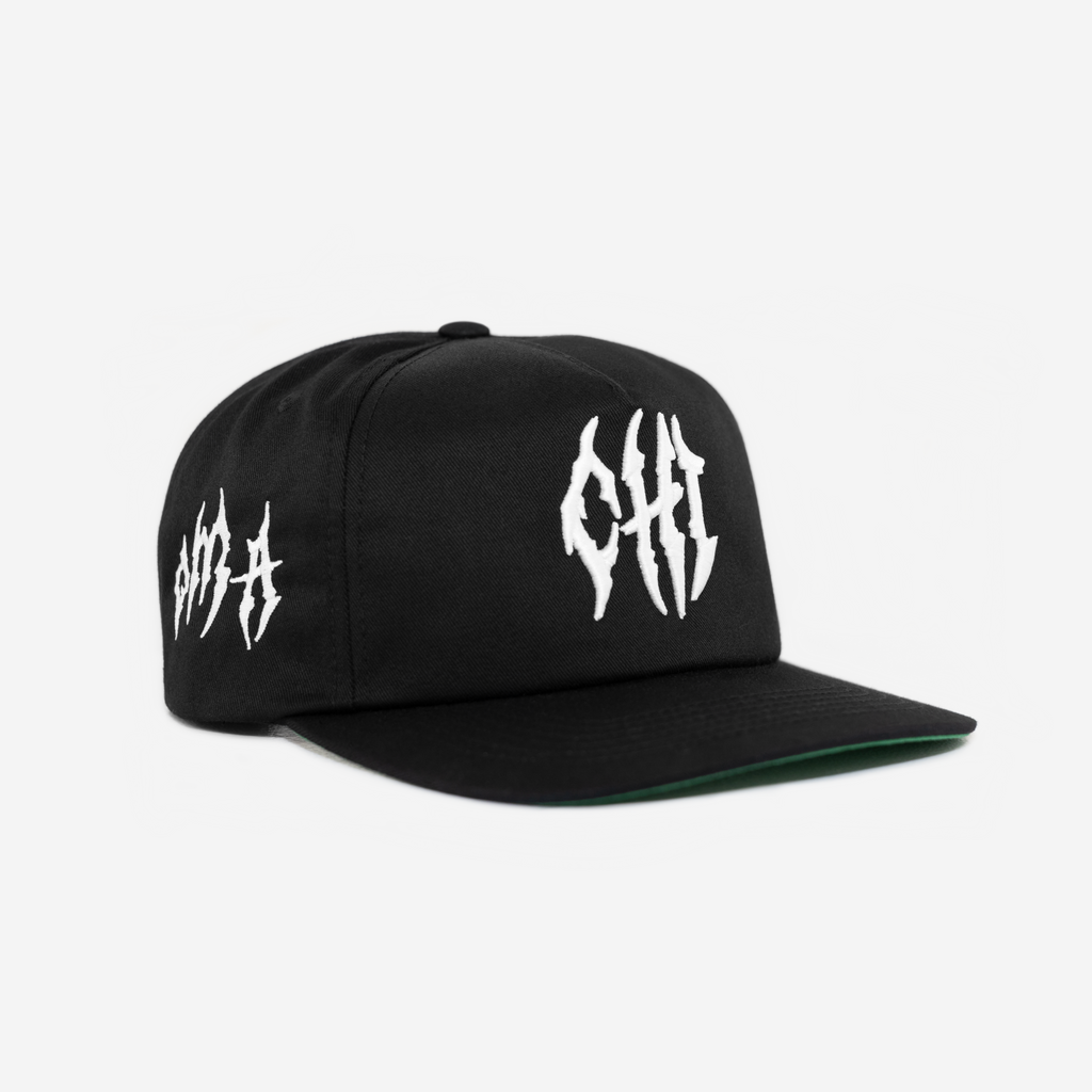 CHICAGo GLoBAL GLITCH HAT (GREEN BRIM)