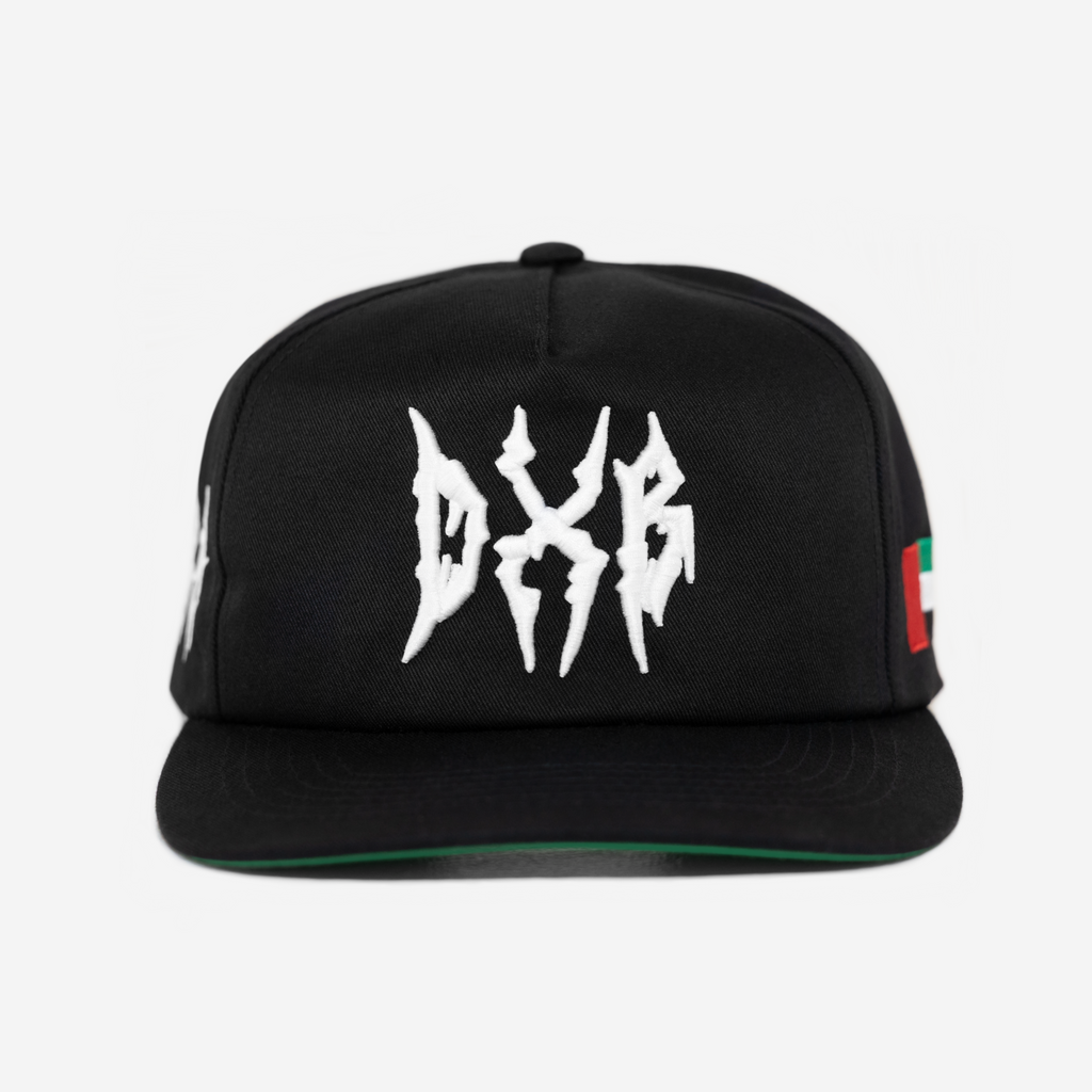 DUBAI GLoBAL GLITCH HAT (GREEN BRIM)