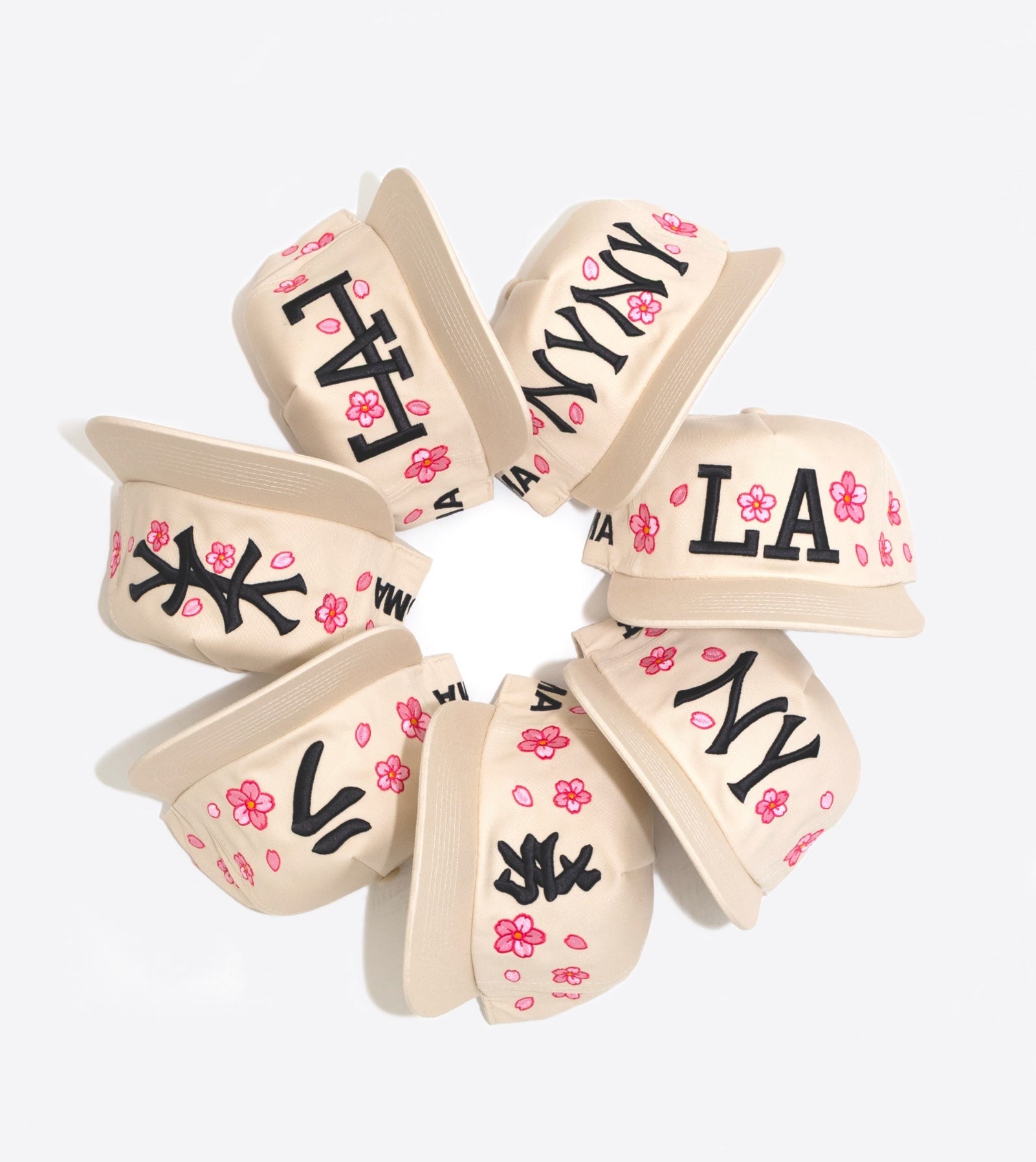 NY KANJI CHERRY BLOSSOM HAT (CREAM)