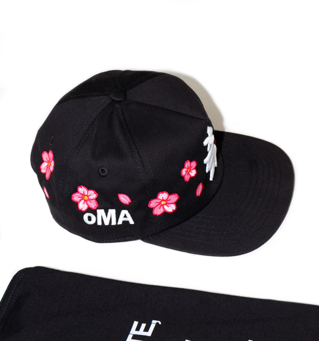 NY KANJI CHERRY BLOSSOM HAT (BLACK)