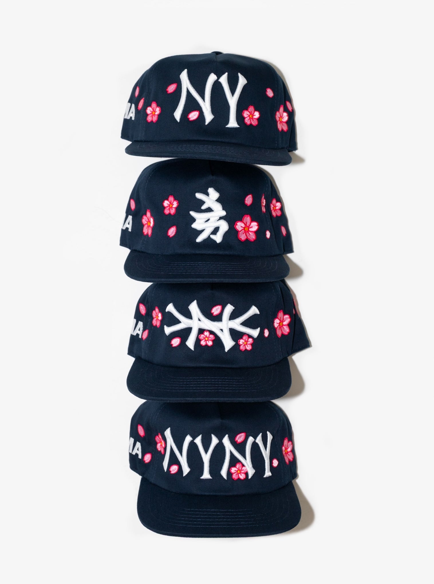 NY NY CHERRY BLOSSOM HAT (NAVY)