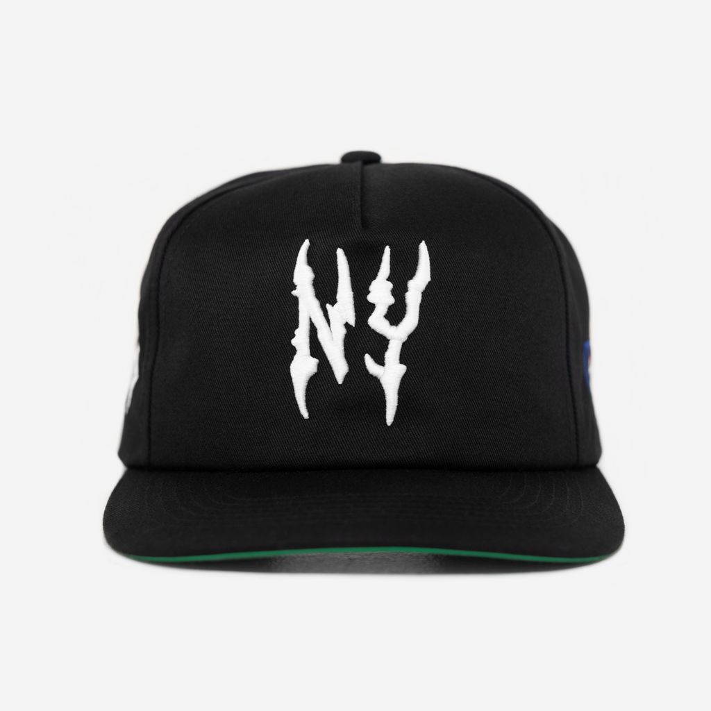 NEW YoRK GLoBAL GLITCH HAT (GREEN BRIM)