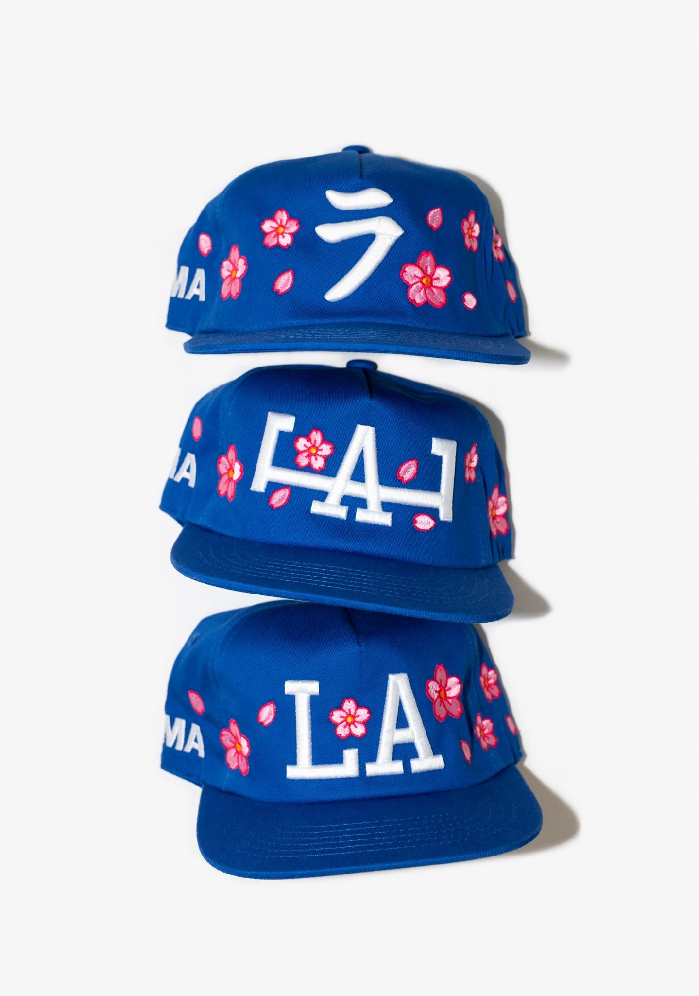 LA KATAKANA CHERRY BLOSSOM HAT (BLUE)