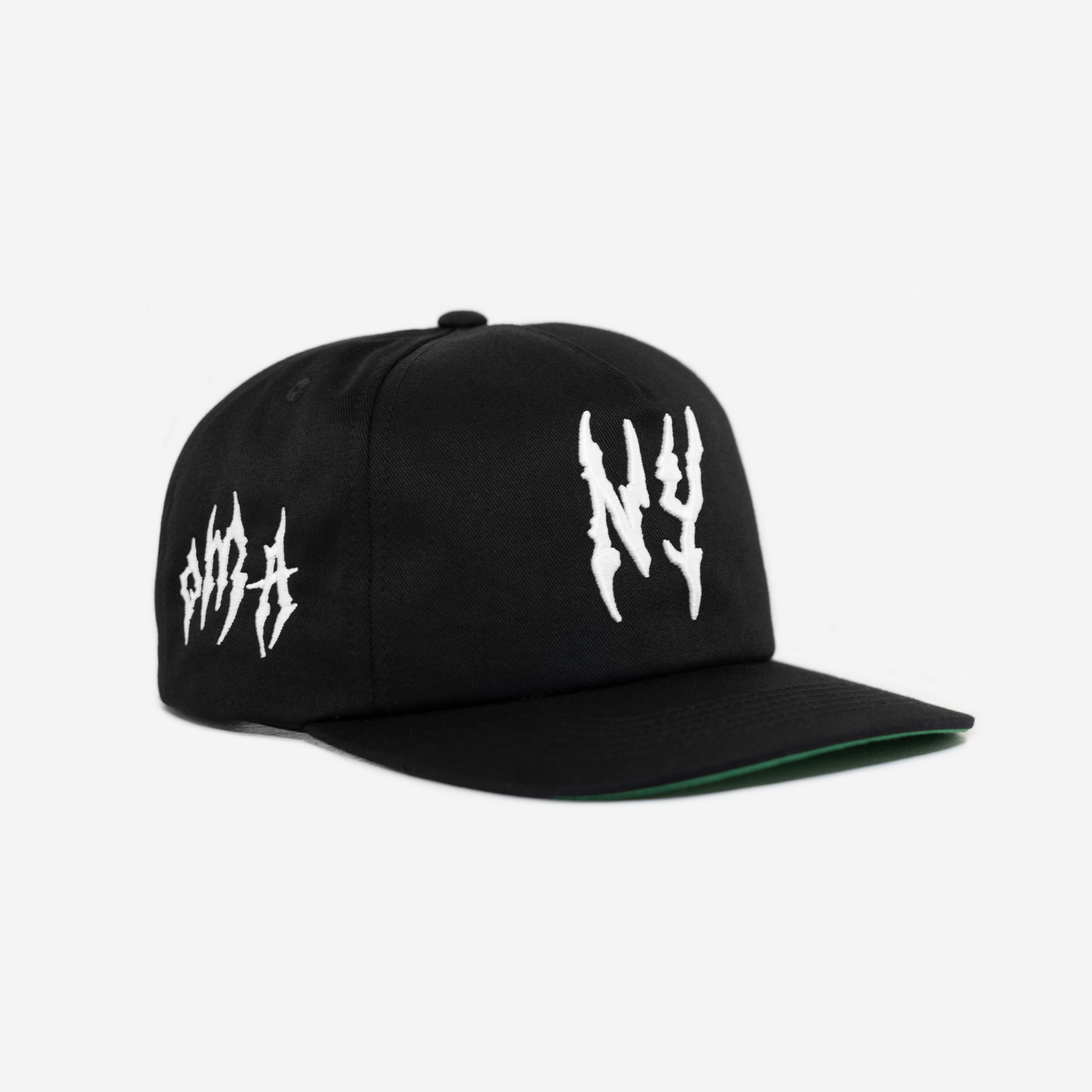 NEW YoRK GLoBAL GLITCH HAT (GREEN BRIM)