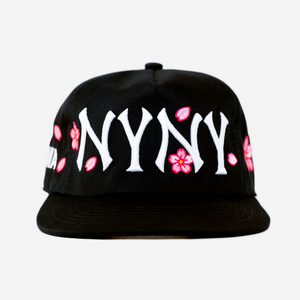 NY NY CHERRY BLOSSOM HAT (BLACK)