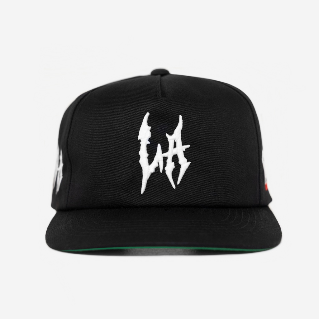 LoS ANGELES GLoBAL GLITCH HAT (GREEN BRIM)