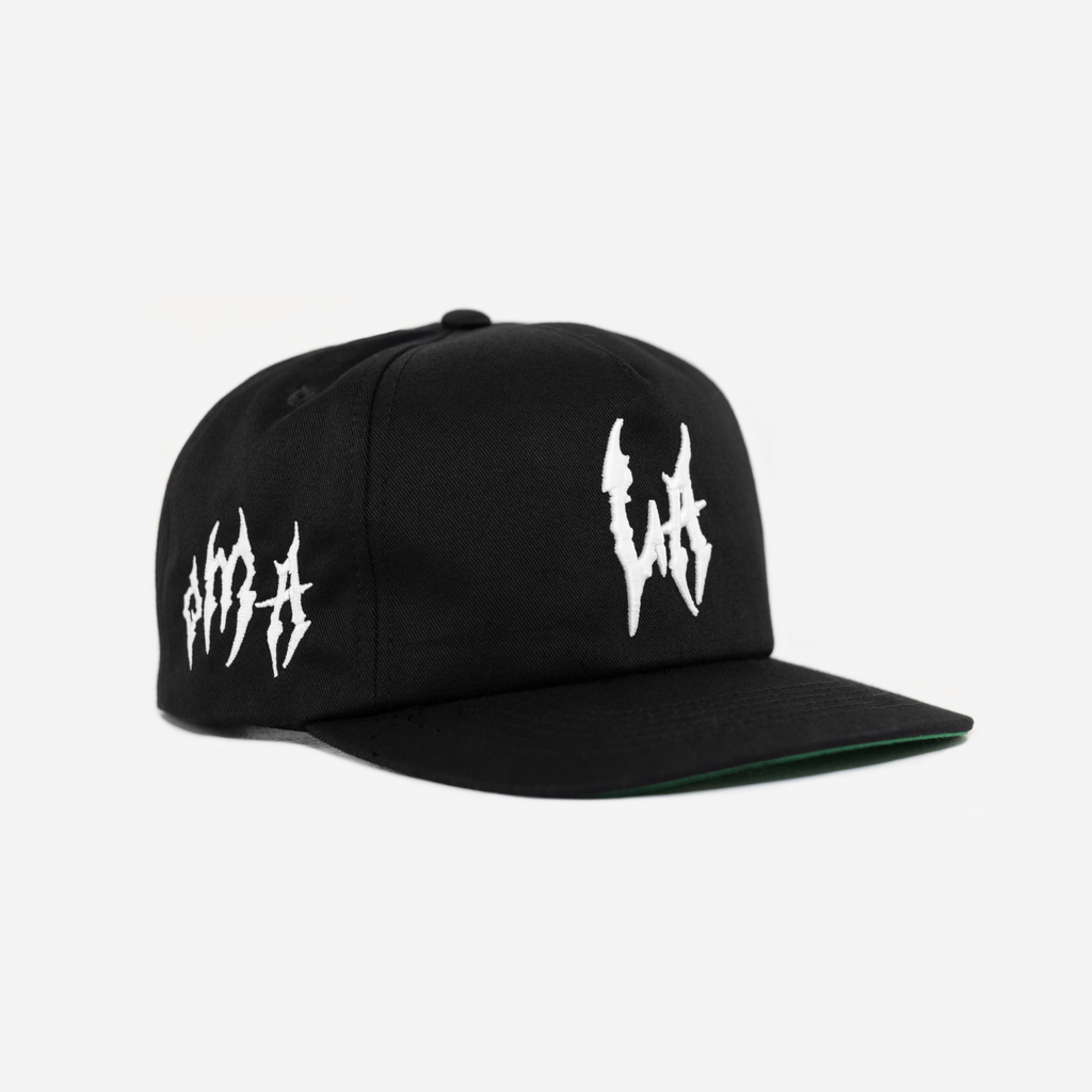 LoS ANGELES GLoBAL GLITCH HAT (GREEN BRIM)