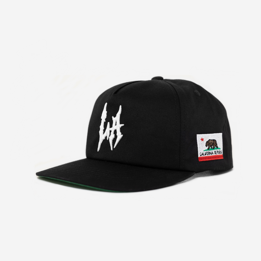 LoS ANGELES GLoBAL GLITCH HAT (GREEN BRIM)