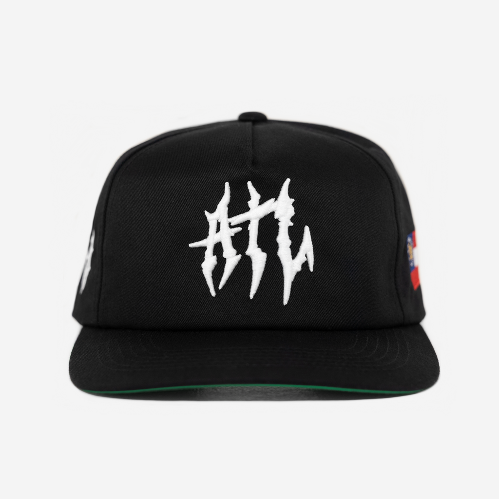 ATLANTA GLoBAL GLITCH HAT (GREEN BRIM)