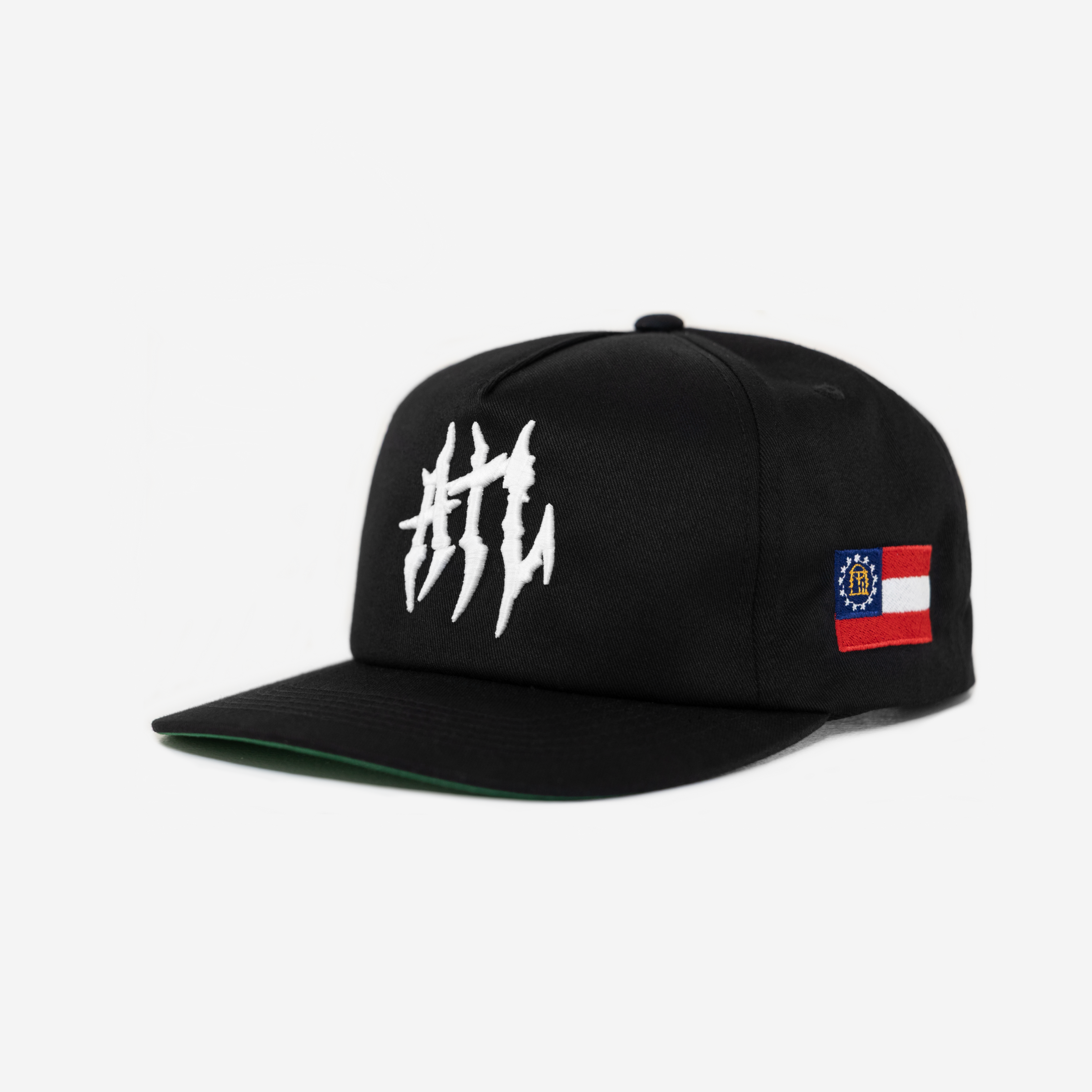 ATLANTA GLoBAL GLITCH HAT (GREEN BRIM)