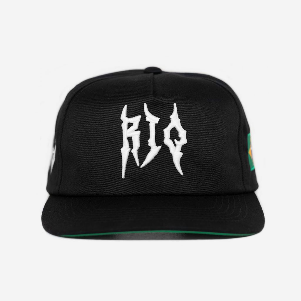 RIo GLoBAL GLITCH HAT (GREEN BRIM)