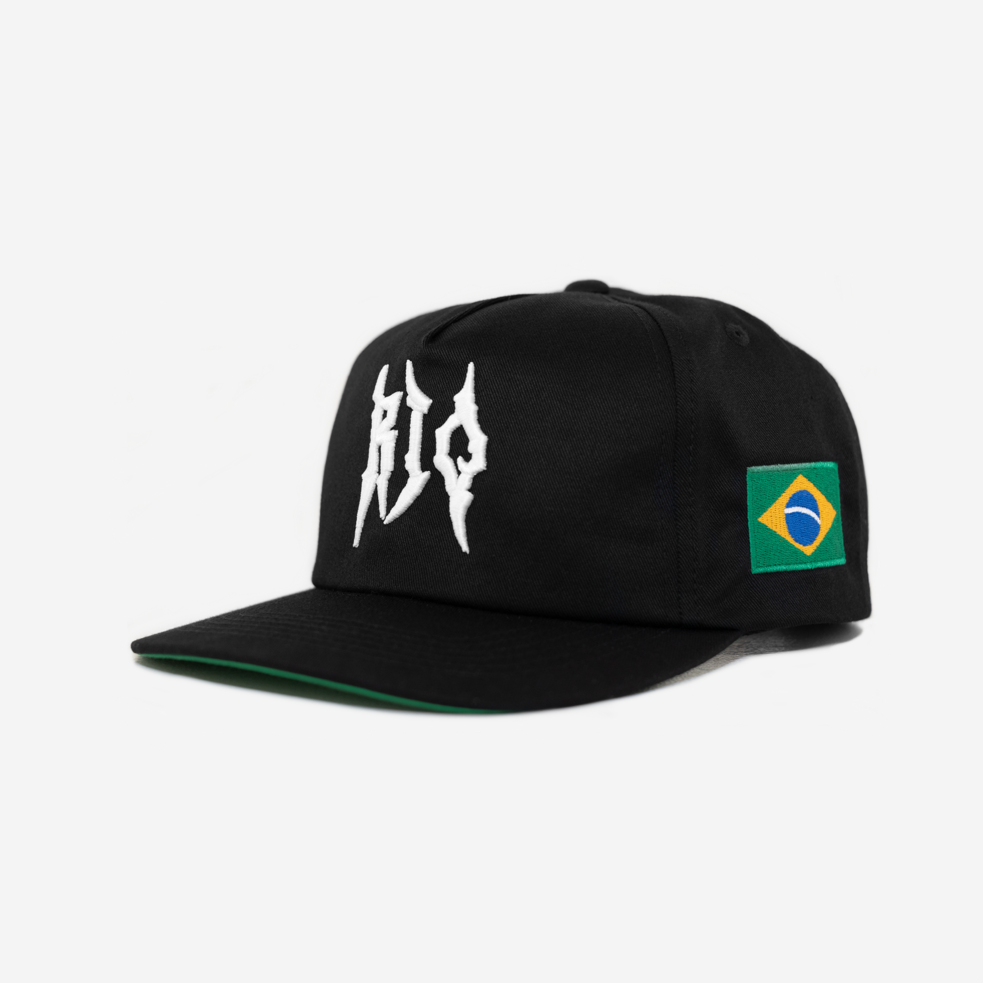 RIo GLoBAL GLITCH HAT (GREEN BRIM)