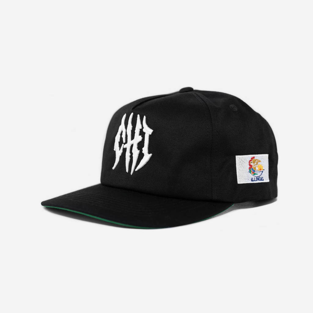 CHICAGo GLoBAL GLITCH HAT (GREEN BRIM)
