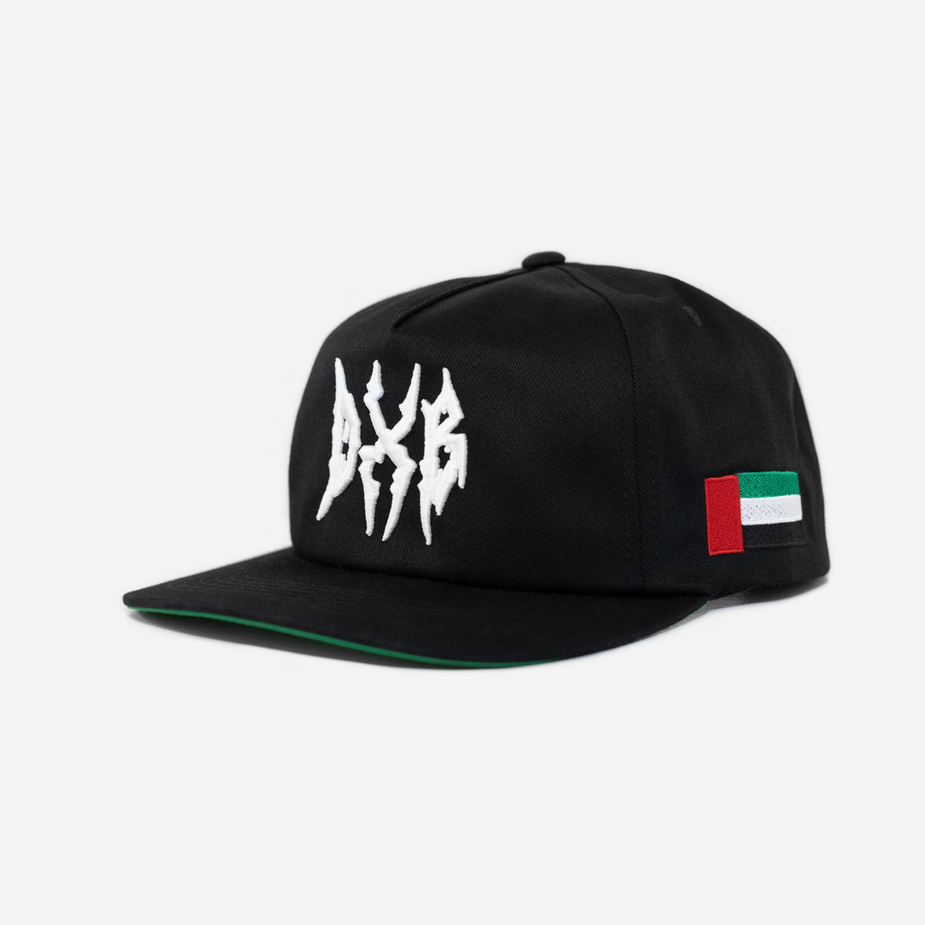 DUBAI GLoBAL GLITCH HAT (GREEN BRIM)