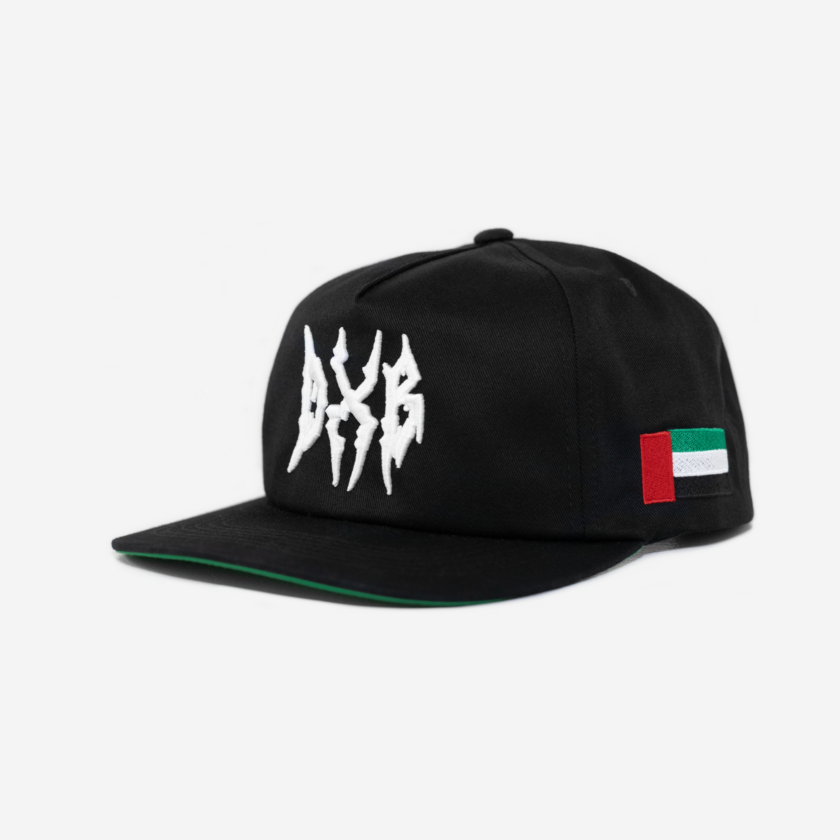 DUBAI GLoBAL GLITCH HAT (GREEN BRIM)