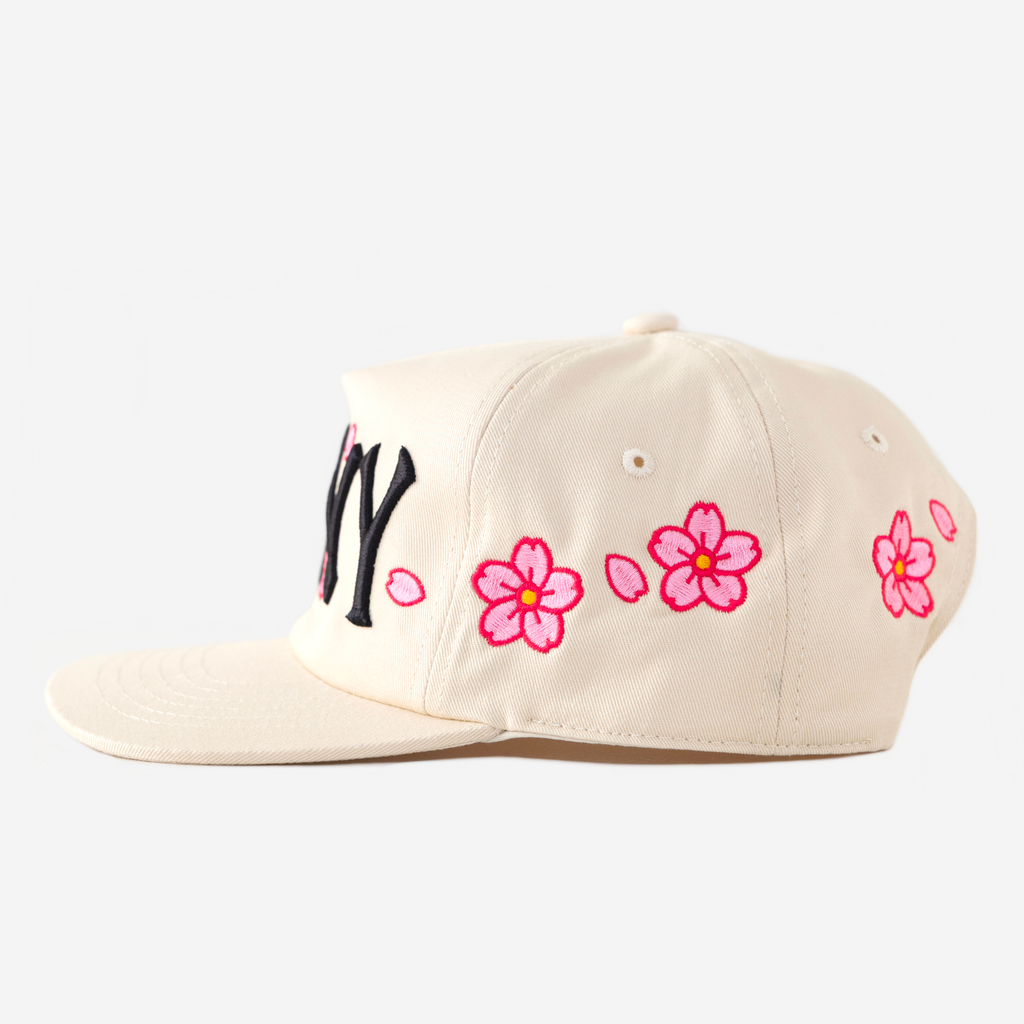 NY NY CHERRY BLOSSOM HAT (CREAM)