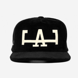 LA CORDUROY HAT (BLK/CREAM)