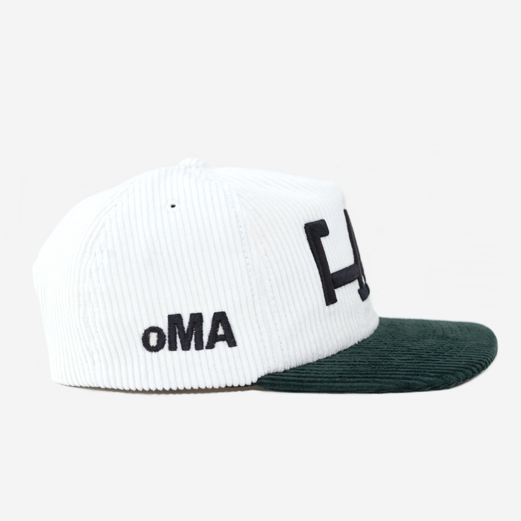 LA CORDUROY HAT (BONE/GREEN)