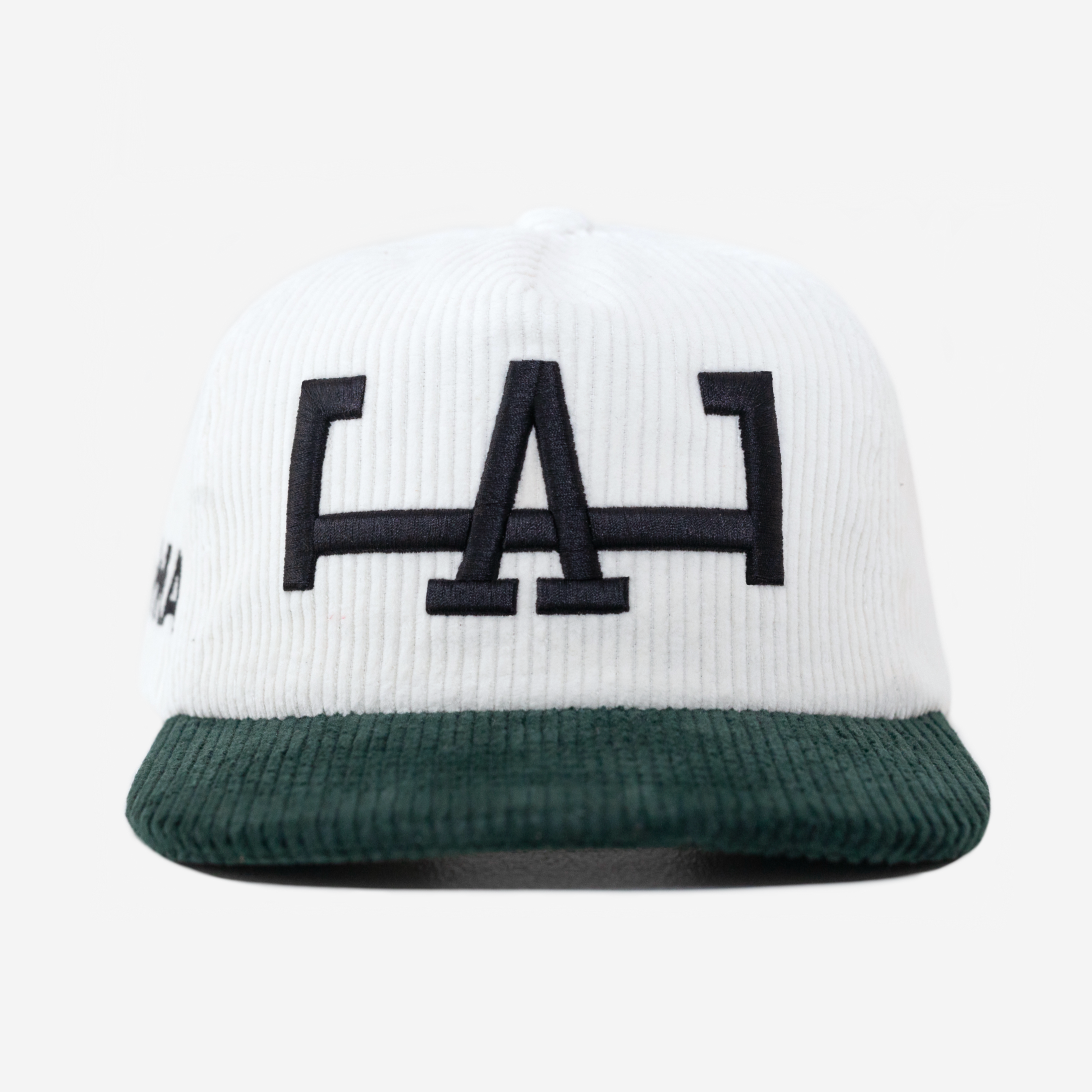 LA CORDUROY HAT (BONE/GREEN)