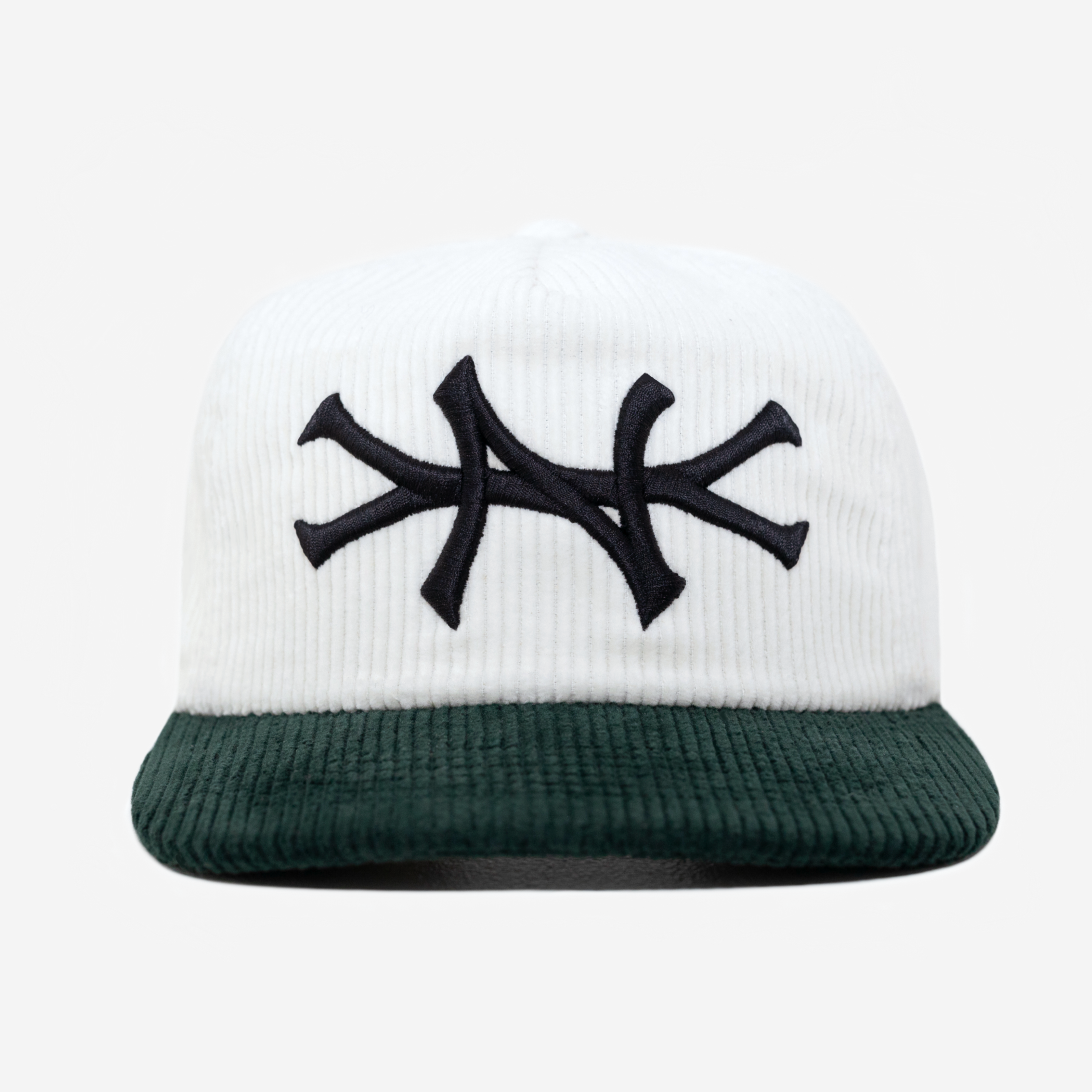 NY CORDUROY HAT (BONE/GREEN)