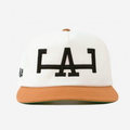 LA PREMIUM 5 PANEL HAT (CREAM/TAN)