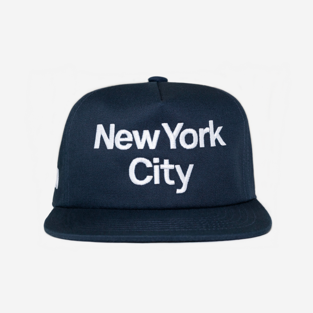 NEW YORK CITY TYPOGRAPHY HAT (BLUE)