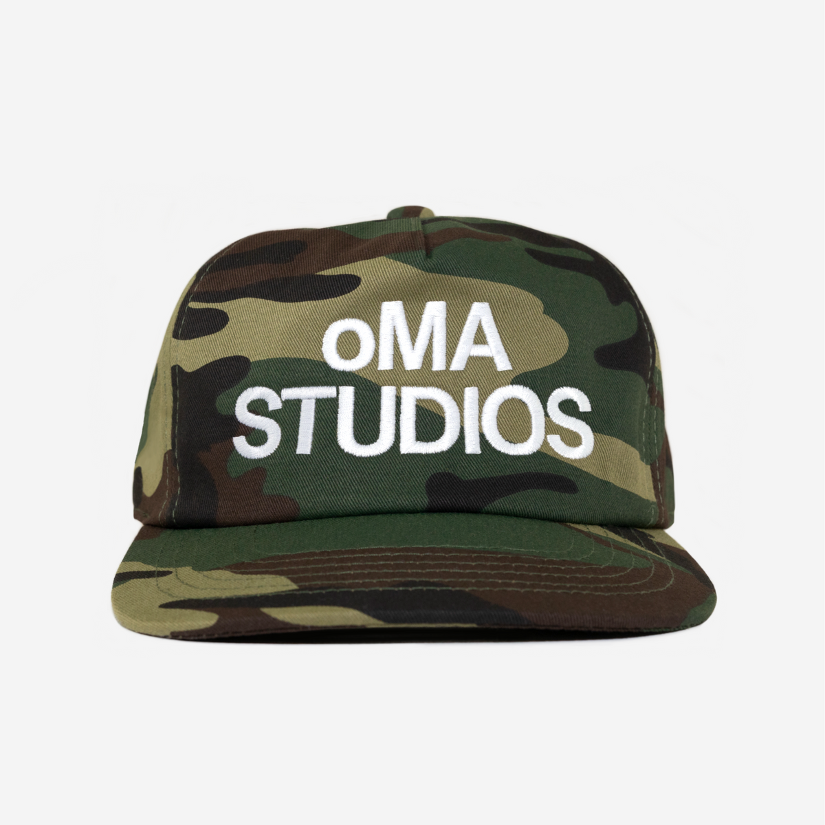 oMA STUDIOS TYPOGRAPHY HAT (ARMY CAMO) – oMA Studios