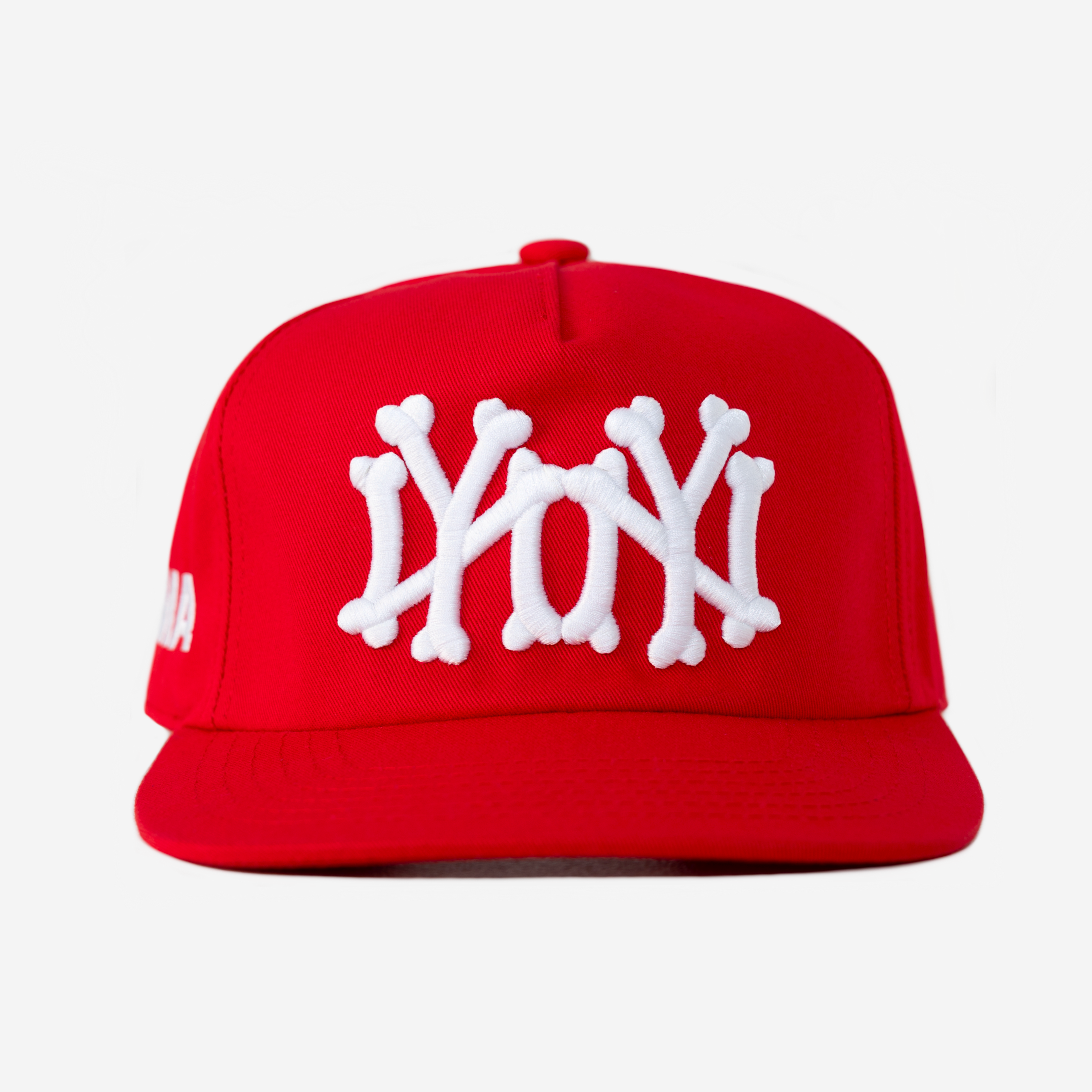 NY NY BONES HAT (RED)