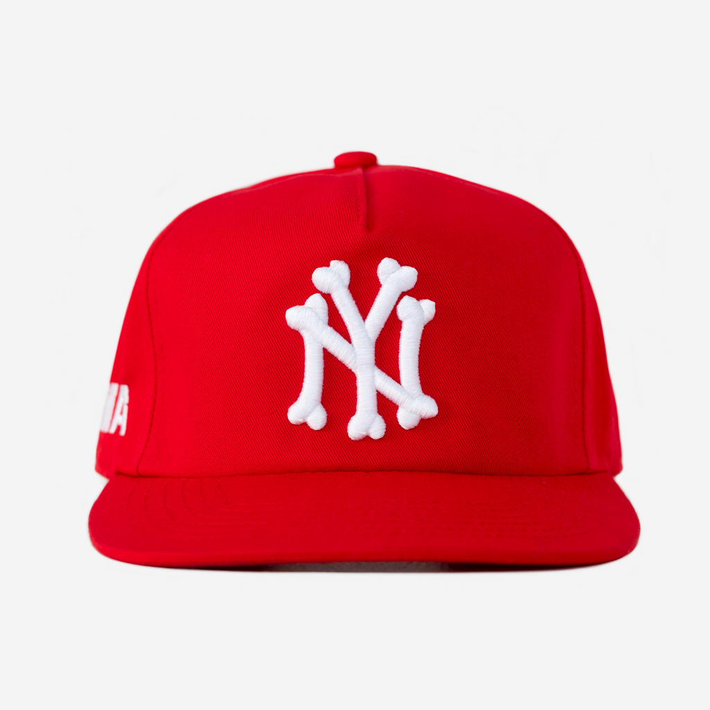 NY BONES HAT (RED)